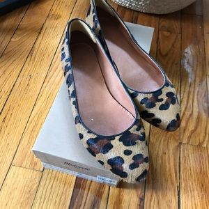 Madewell Leopard print calf hair pointed toe flats